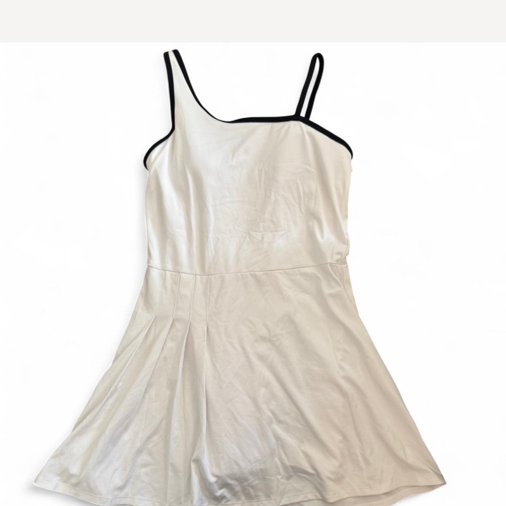 White Athletic Dress with Black Trim